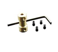 MIAOSHE Acoplamiento de eje de Metal, acoplamientos de cobre, diámetro de 2mm, 2,3mm, 3mm, 3,17mm, 4mm, 5mm, modelo de avión, acoplamiento de Motor, 1 ud. Manguito de eje(2mm x 2.3MM)