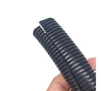 MIAOSHE Conducto de manguera corrugado de PP, aislamiento, arnés de cables, carcasa, cable protector, manguera roscada de plástico negro Tubo de aire(OD10mm x 50meter)