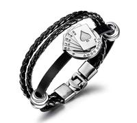 MIAOWR Pulsera de la Buena Suerte de Texas Holdem Poker Pulseras de escalera real Unisex Regalos para amantes del Hold'em