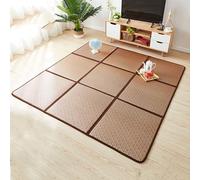 MIAOXIAO Almohadilla de Dormir Plegable Estera de Tatami de Ratán, Colchón de Suelo Japonés Tatami Esterilla de Suelo Niño Alfombrilla De Rastreo,5,60X120CM(2: Pieces)