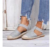 MIAOXIAO Sandalias Planas Mujeres Zapatillas Cerrada de La Puntera de Verano Cómodo Tacones Tobillo Sandalias Zapato de Playa,B,EU 40
