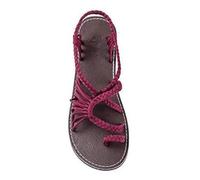 MIAOXIAO Tira de Tobillo para Mujer Correa Tobillo Sandalia Sandalias Verano Moda Plataforma Casual de Cuña,3,EU38