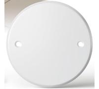 MIAOXY Placa de techo redonda de 5 pulgadas, cubierta metálica para detector de humo para caja eléctrica de 3.5 pulgadas, placa de pared en blanco para agujero de alarma de incendio, cubierta redonda