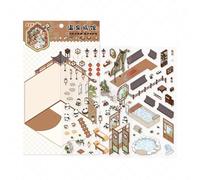 Miaoyak Juego de 10 pegatinas de cabaña 3D con diseño de panda, hechas a mano, para niños