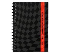 Miaoyak Planificador y calendario F1 2025, planificador con diseño de pista F1, encuadernado en espiral, planificador mensual con pasión por las carreras de Fórmula 1, libro de pasatiempos de carreras