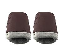 MIAOZHANG Guantes de Silla de Paseo, Manoplas para Cochecito Anticongelantes Manoplas Carro Bebe Nylon Impermeable, Felpa para Más Silla de Bebé Cochecito Cochecito Cochecito,Marrón
