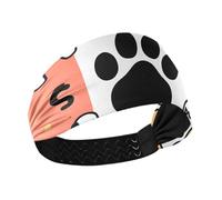 miaozhen Angry Dog - Diademas elásticas para el cabello para mujer, diseño de pata a cuadros, color negro