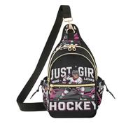 miaozhen Bandolera para mujer con texto en inglés "Just A Girl Who Loves | Bolsa de pecho con correa ajustable para mujer, para correr, senderismo