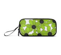 miaozhen Bolsa de almacenamiento de nailon para bolígrafos, diseño de Susan Simple Line Art Valentinesnes, verde hierba, gran capacidad, organizador de artículos de papelería para escuela preparada