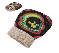 miaozhen Bolsa de cama tipo cueva para gatos para cachorros y gatos, diseño de calavera espacial, punk, para clima frío, cómodo, lavable, para interior