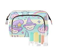 miaozhen Bolsa de cosméticos portátil de viaje con poción de bruja, bolsa de maquillaje para tarjetas y llaves, organizador de tarjetas, Dibujos animados de poción de bruj, Moderno