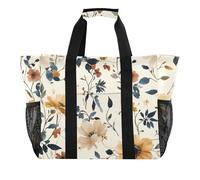 miaozhen Bolsa de lona grande plegable con compartimentos de diseño de flores argentinas Ceibo