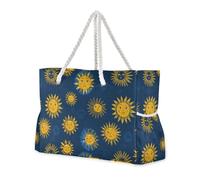 miaozhen Bolsa de playa de viaje a prueba de arena con cremallera, divertida bolsa de playa para mujer, diseño de sol africano, color azul marino, bolsa de playa, bolsa de piscina, bolsa de trabajo