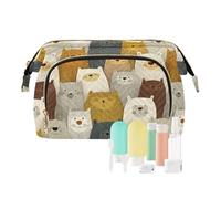 miaozhen Bolsa de viaje con diseño de perros de dibujos animados, para cosméticos y cosméticos grandes