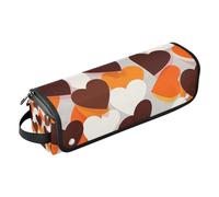 miaozhen Bolsa de viaje para herramientas de pelo caliente con alfombrilla de hierro, funda de transporte portátil para planchas, alisadores, rizadores, corazones degradados coloridos, color caqui