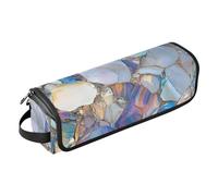 miaozhen Bolsa de viaje para herramientas de pelo caliente con alfombrilla extraíble resistente al calor, funda de viaje grande para planchas planas, alisadores, rizadores, piedras de mármol, neón