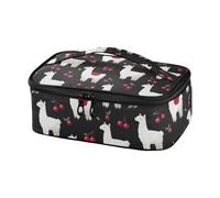 miaozhen Bolsa pequeña reutilizable Sherpa Llama Berry negro rojo lomchera para hombre