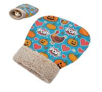 miaozhen Bolsas de cama para gatos de interior Pop Happy Thanksgiving Day azul marino para mascotas, saco de invierno suave y seguro, bolsa de autocalentamiento para gatos dormidos