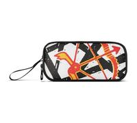 miaozhen Bolsas de nailon para lápices para niños, Sagitario, negro, rojo, blanco, gran capacidad, con cremallera, organizador de papelería para mujer de secundaria