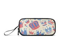 miaozhen Bolsas de nailon para niñas, diseño de bandera de Reino Unido, color 4 de julio, Día de la Independencia, gran capacidad, estuche de malla para lápices, organizador de papelería para la