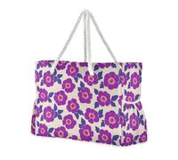 miaozhen Bolsas grandes impermeables para mujer, de viaje con cremallera, bolsas de trabajo de Inglaterra Tudor rosa púrpura para mujer, ideal para viajes, piscina, natación, playa, vacaciones