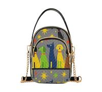 miaozhen Bolso cruzado retro de mediados de siglo moderno para mujer, con múltiples bolsillos, bolso cruzado para mujer