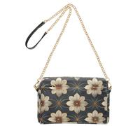 miaozhen - Bolsos cruzados para mujer, de piel vegano, estilo Genesis, floral, azul oscuro, champaña, para mujer, bolsos de hombro impermeables