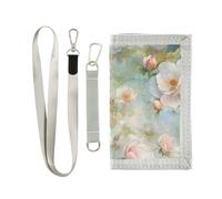 miaozhen Bulgaria Rose Beauty Summer Flowers - Billetera triple para mujer, de nailon, ligera, de viaje, con cordón, carteras para hombre, Bulgaria Rose Beauty Summer Flowers, 1 size