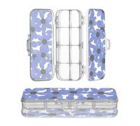 miaozhen Caja de almacenamiento para lápices, transparente, doble cubierta, ojos negros, diseño de Susan Simple Line Art Valentinesnes, cajas para bolígrafos azules para la escuela con tapa a presión