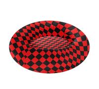miaozhen Cama de búfalo a cuadros con diamantes de color rojo y negro, cama cálida y suave para perros de tamaño extra pequeño, suministros de cama para gatos de 18 x 13 pulgadas