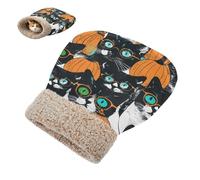 miaozhen Cama para gato, bolsa para cachorros, perros, gatos, Halloween, lindos lentes de gato, túnel, escondite de invierno, cómoda, autocálida, castillo para gatos