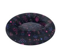 miaozhen Cama para perros de estilo escandinavo nórdico con flores oscuras, cálida y suave, mullida, para mascotas de tamaño pequeño, sofá para perros, 45,7 x 33 cm