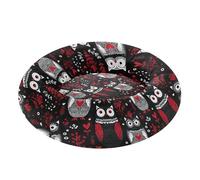 miaozhen Camas de estilo escandinavo nórdico con diseño de búho, San Valentín, para mascotas, alivia el estrés, camas esponjosas para cachorros, para mascotas de tamaño mediano, sofá para perros, 45,7