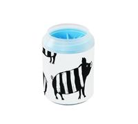 miaozhen Cepillo de baño reutilizable para patas de perro con cerdas de silicona suave para perros y gatos de razas pequeñas, medianas y grandes, color negro y blanco