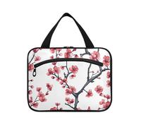 miaozhen China Plum Blossom Beauty Flowers - Kit de artículos de tocador colgantes de tamaño de viaje con gancho, diseño portátil para mamá, bolsa de maquillaje para mujer, L, China Plum Blossom