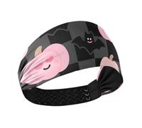 miaozhen Diademas elásticas para mujer, diseño de calabaza de Halloween, color rosa, absorbe la humedad, para gimnasio, lavado de cara, ciclismo, senderismo, diadema para ni?as