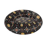 miaozhen Diseño bordado negro carbón para mascotas, camas para gatos, dona, esponjosa, cama para perros de tamaño pequeño, suministros para mascotas, tapete para mascotas, 45,7 x 33 cm
