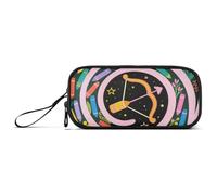miaozhen Estuche de nailon grande para lápices, estilo de dibujo de Sagitario, colorido estuche de lápices de alta capacidad con cremallera, organizador de papelería para niños universitarios