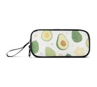 miaozhen Estuche de nailon para lápices, material escolar, lindo y caricaturesco, aguacate verde, gran capacidad, estuche para lápices, papelería para la escuela preparada, para mujeres