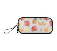 miaozhen Estuche de nailon para lápices, suministros escolares, fruta, granada, naranja, piña, gran capacidad, organizador de papelería para adolescentes y niños