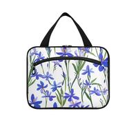 miaozhen France Iris Sibirica Beauty Flowers - Bolsas de viaje colgantes para artículos de tocador con gancho, diseño unisex para mujer, bolso para maquillaje de mujer, L, France Iris sibirica