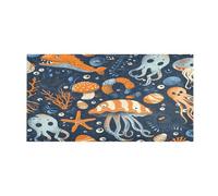 Miaozhen Fun Under the Sea - Alfombras de baño decorativas de Halloween para baño, alfombras de baño antideslizantes para sala de estar, accesorios de decoración de 39 x 20 pulgadas, alfombra para ba