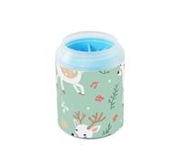 miaozhen Funny Cute Deer - Kit de limpieza portátil para pies de mascotas con cerdas de silicona suave para perros pequeños, medianos y grandes, gatos