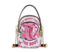 miaozhen Give Breast Cancers The Boot Cowgirl - Riñonera cruzada con múltiples bolsillos, bolsa de mano para mujer, esencial para mujer, bolso cruzado para mujer