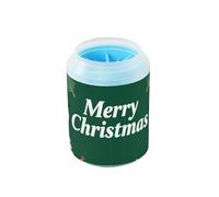 miaozhen Green Merry Christmas Gold Snowflake - Lavadora portátil para pies de perro con cepillo de masaje suave, máquina de limpieza de pies para perros y gatos de razas pequeñas, medianas y grandes