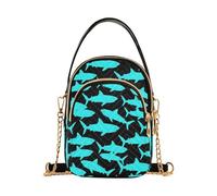 miaozhen Hammerhead Shark under Ocean Design_00001_00001 - Cartera de moda para mujer, cruzada, con múltiples bolsillos, bolsos de mano para mujer, viajando mariconera para mujer
