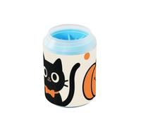 miaozhen Limpiador portátil naranja de patas de perro con cepillo de masaje suave para mascotas, adecuado para perros pequeños, medianos y grandes, regalo para perros de raza pequeña, mediana y grande