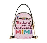 miaozhen Love Being Called Mimi Art Daisy Flower - Bolso cruzado ligero con múltiples bolsillos para regalos de cumpleaños, mariconera para mujer