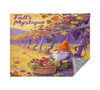 miaozhen Manta Hello Fall Autumn Harvest Dwarfs para sofá, 50 x 70 pulgadas
