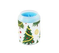 miaozhen Merry Christmas - Arandela reutilizable para pies de mascotas con cepillo de silicona suave esencial para todos los dueños de mascotas, adecuado para perros de raza pequeña, mediana y grande